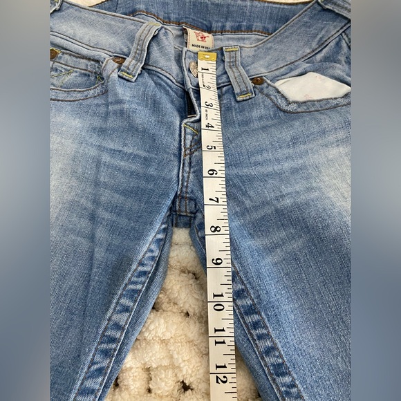 True Religion Blue Boot Cut Jeans with Signature Stitching - Picture 6 of 13